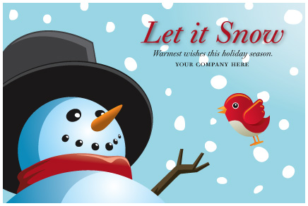 o32 Snowman Holiday Card