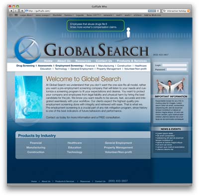 Global Search Flash Website
